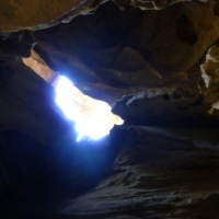 a glimpse of light (a view through one of the magnificent caves at Douglas Park, called 'The Eye of the Needle' 
